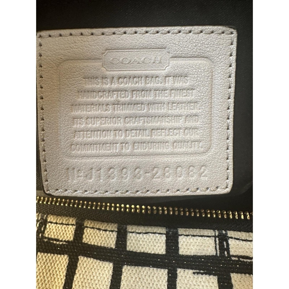 COACH Madison Graphic-Print Madeline Satchel Bag- 28082 Black/White - Picture 9 of 9